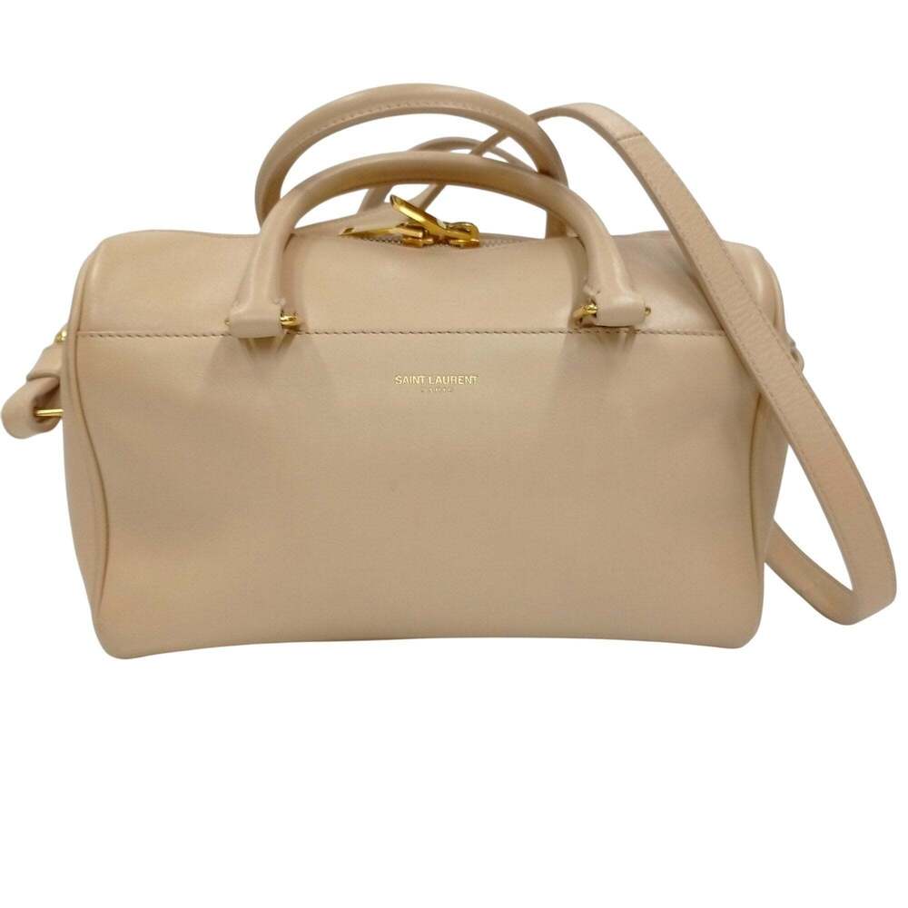 Saint Laurent Cream Leather Handbag
